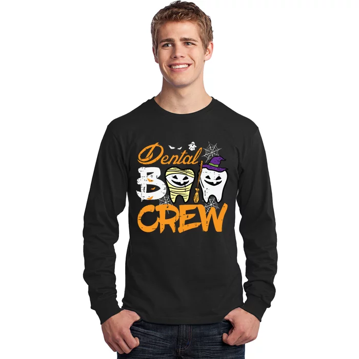 Halloween Dental Boo Crew Dentist Costume Teeth Women Long Sleeve Shirt