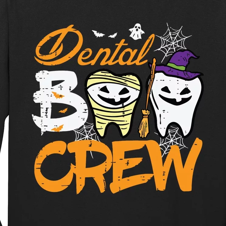 Halloween Dental Boo Crew Dentist Costume Teeth Women Long Sleeve Shirt