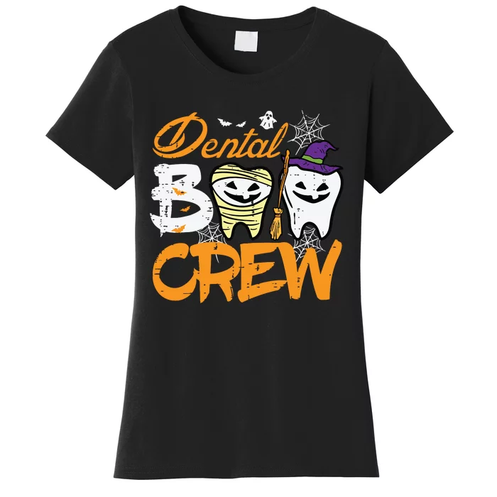 Halloween Dental Boo Crew Dentist Costume Teeth Women Women's T-Shirt