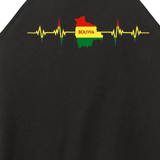 Heartbeat Design Bolivian Flag Bolivia Women’s Perfect Tri Rocker Tank