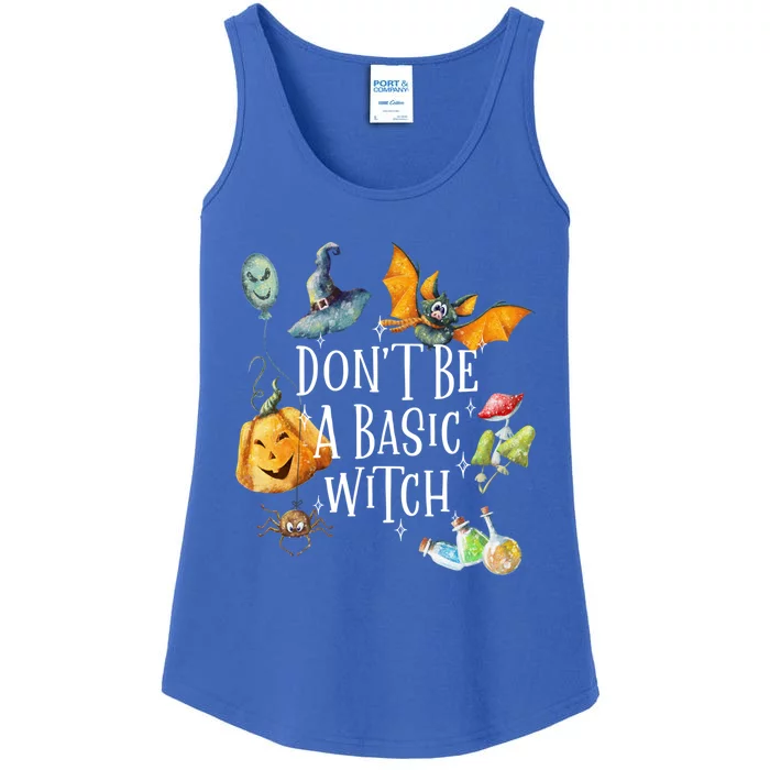 Halloween Dont Be A Basic Witch Gift Ladies Essential Tank