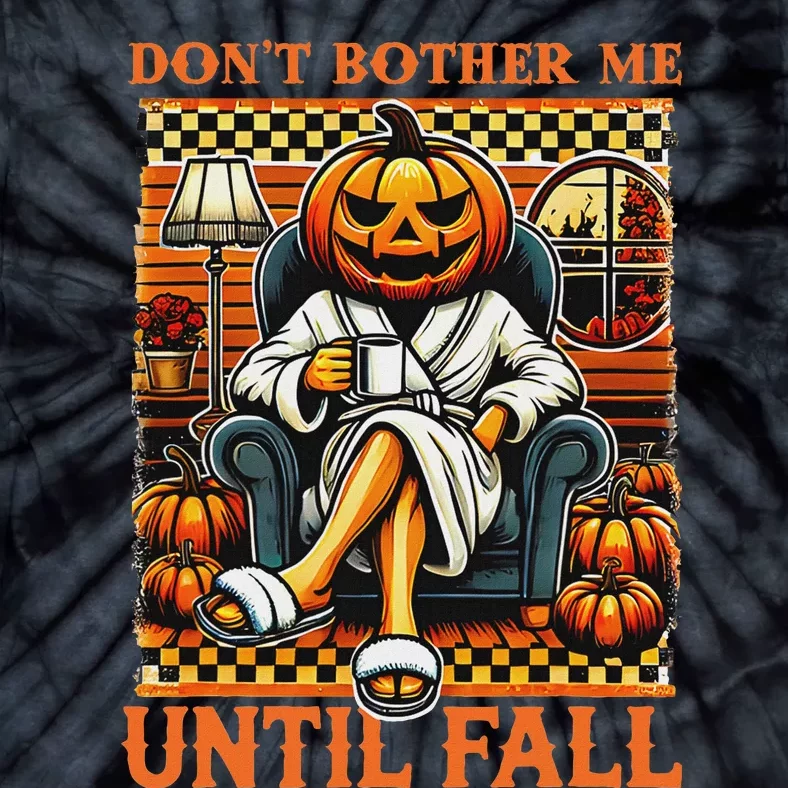 Halloween DonT Bother Me Until Fall Pumpkin Ghost Coffee Tie-Dye T-Shirt