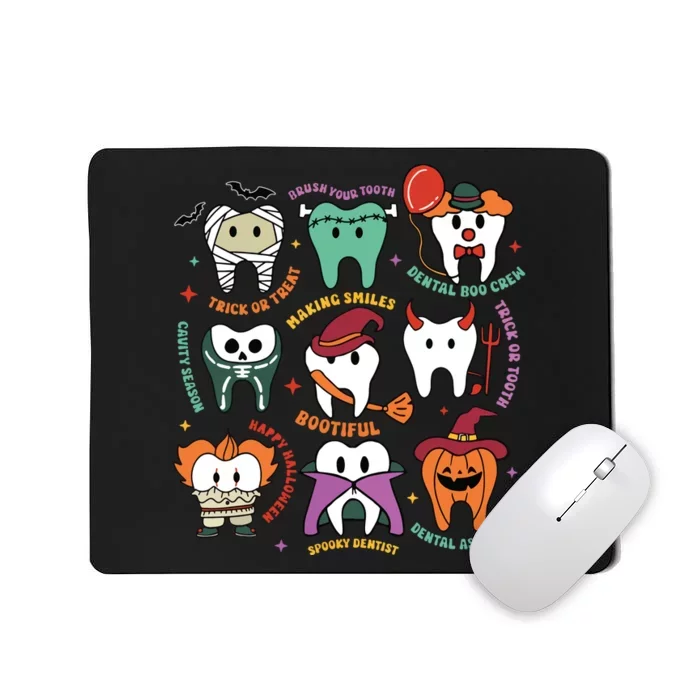 Halloween Dental Boo Crew Dentist Costume Teeth Women Mousepad