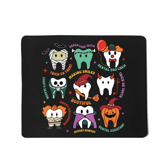 Halloween Dental Boo Crew Dentist Costume Teeth Women Mousepad