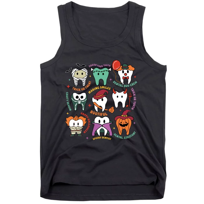 Halloween Dental Boo Crew Dentist Costume Teeth Women Tank Top