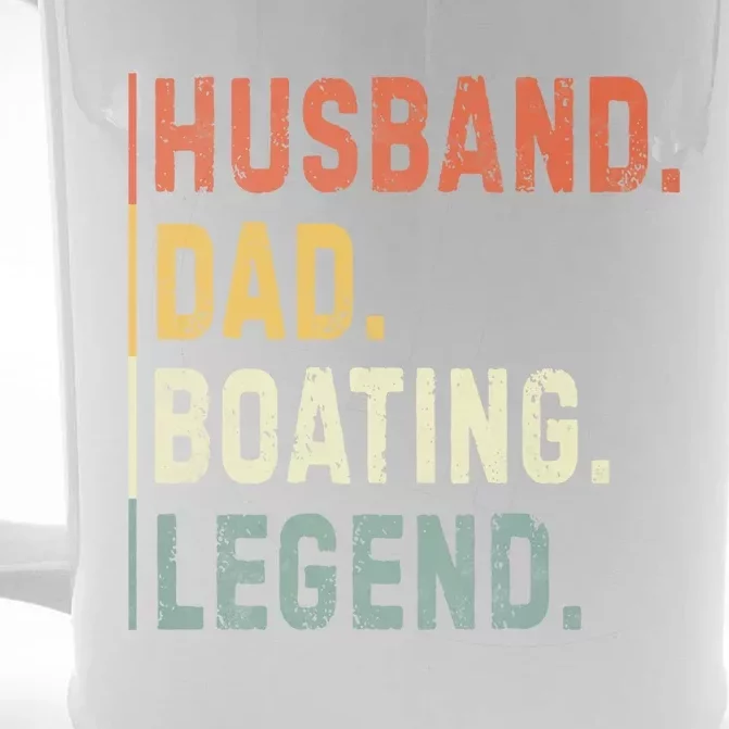 Husband Dad Boating Legend Funny Sail Boat Captain Father Gift Front & Back Beer Stein