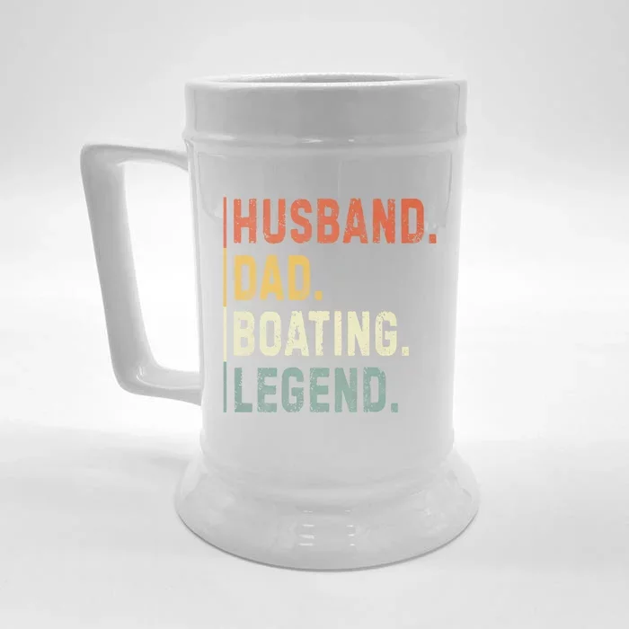 Husband Dad Boating Legend Funny Sail Boat Captain Father Gift Front & Back Beer Stein