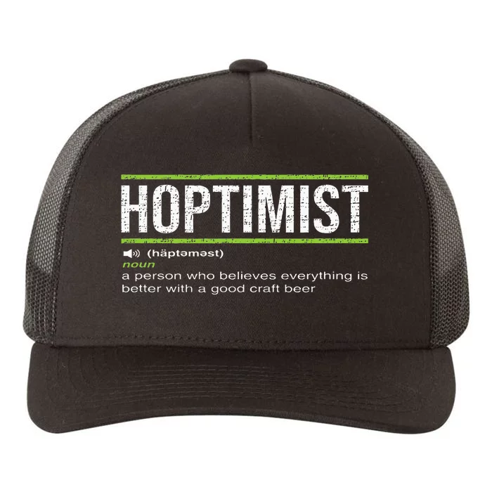 Hoptimist Definition Craft Beer Yupoong Adult 5-Panel Trucker Hat