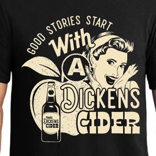 Hard Dickens Cider Girl Whiskey And Beer Apple Humor Pajama Set