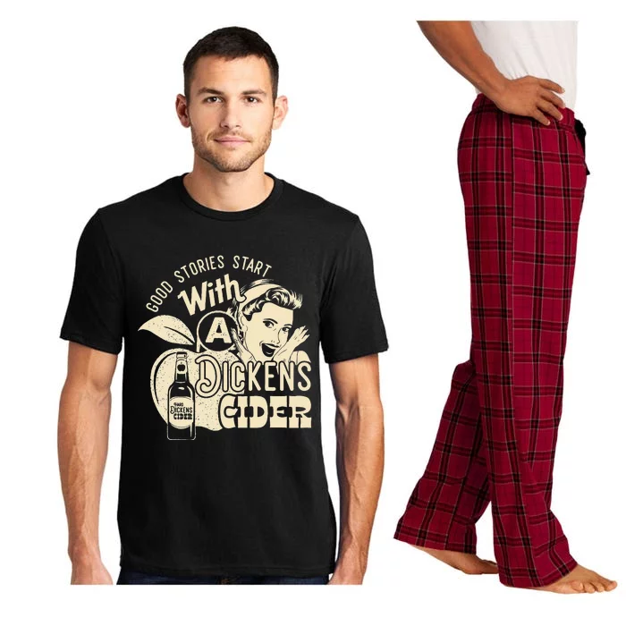 Hard Dickens Cider Girl Whiskey And Beer Apple Humor Pajama Set