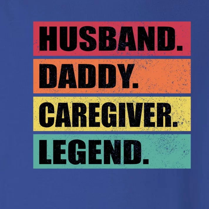 Husband Daddy Caregiver Legend Retro Fathers Day Gift Toddler Long Sleeve Shirt