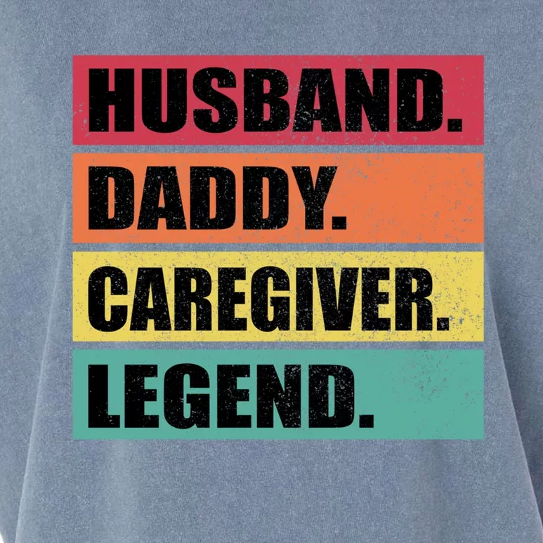 Husband Daddy Caregiver Legend Retro Fathers Day Gift Garment-Dyed Women's Muscle Tee