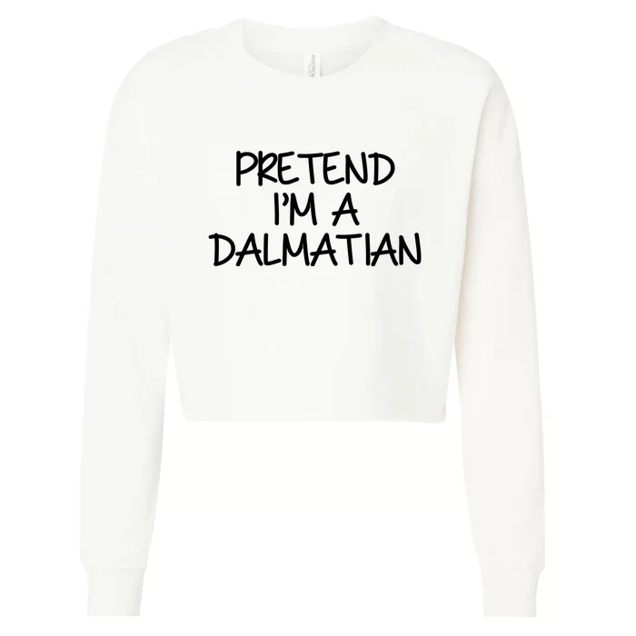 Halloween Dalmatian Costume Cropped Pullover Crew