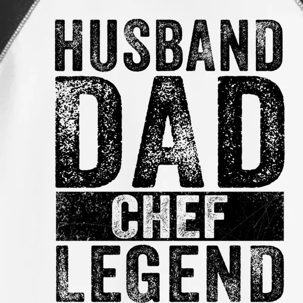 Husband Dad Chef Legend Cooking Fathers Day Distressed Gift Toddler Fine Jersey T-Shirt