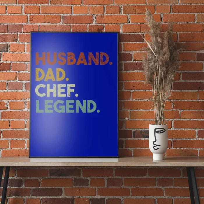 Husband Dad Chef Legend Vintage Cook Dad Gift Poster