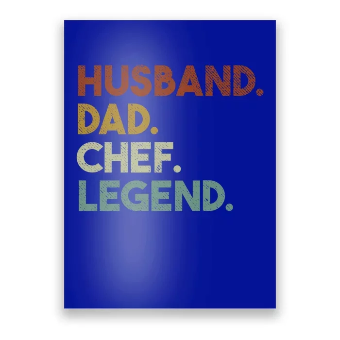 Husband Dad Chef Legend Vintage Cook Dad Gift Poster