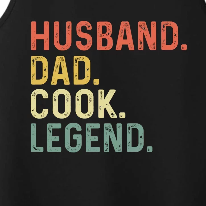 Husband Dad Cook Legend Funny Retro Gift For Cook Dad Cool Gift Performance Tank