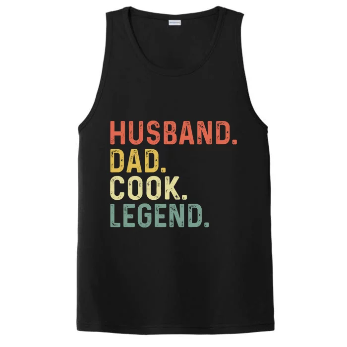 Husband Dad Cook Legend Funny Retro Gift For Cook Dad Cool Gift Performance Tank