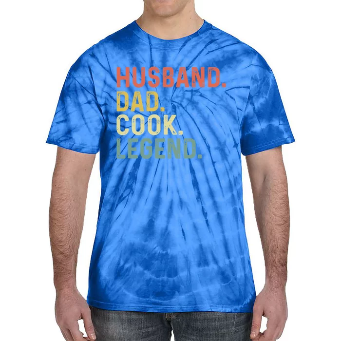 Husband Dad Cook Legend Funny Retro Gift For Cook Dad Cool Gift Tie-Dye T-Shirt