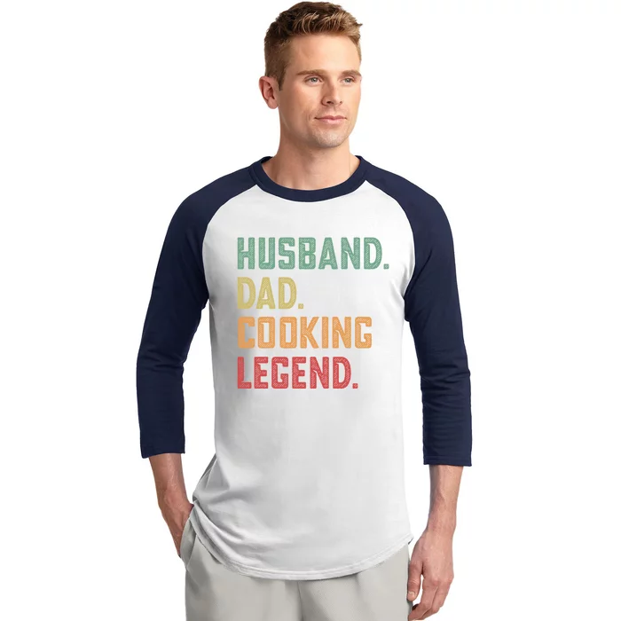 Husband Dad Cooking Legend Cook Gift Baseball Sleeve Shirt