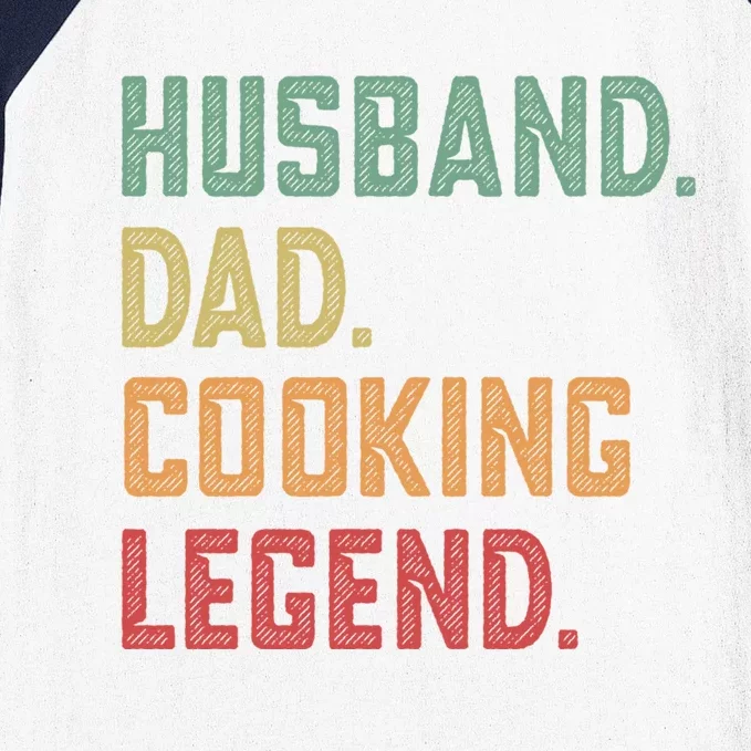 Husband Dad Cooking Legend Cook Gift Baseball Sleeve Shirt