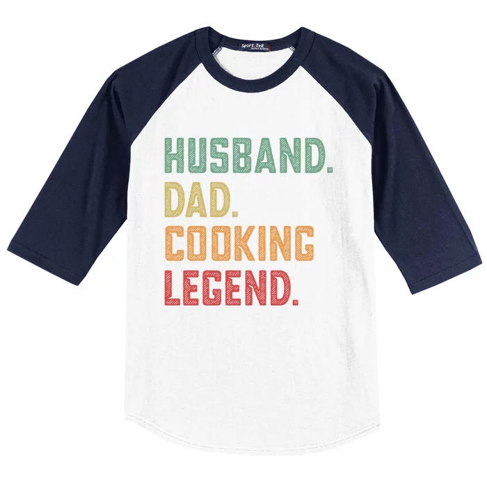 Husband Dad Cooking Legend Cook Gift Baseball Sleeve Shirt