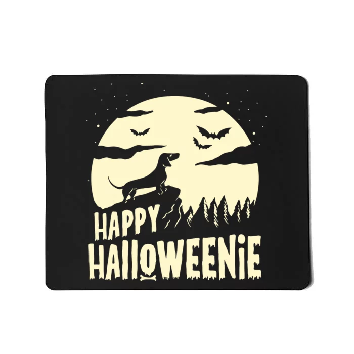 Halloween Dachshund Costume Dog Weiner Dog Moon Halloweenie Mousepad