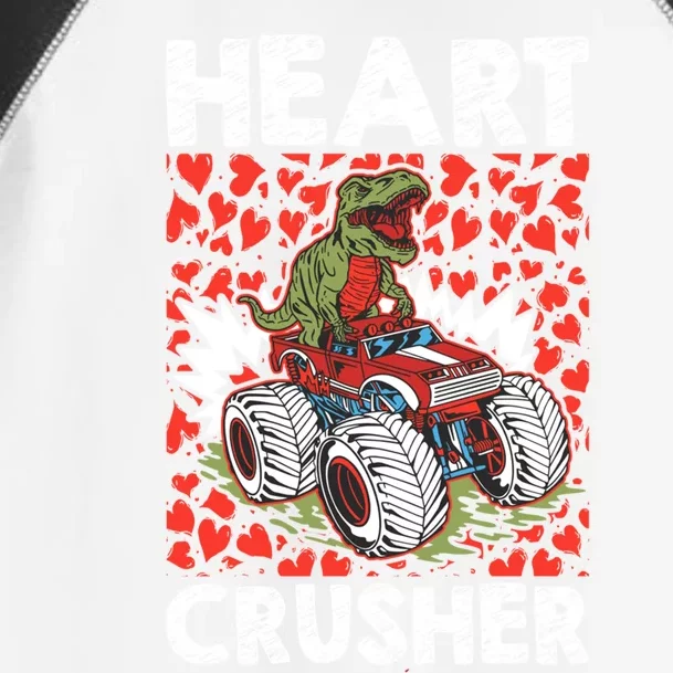 Heart Dinosaur Crusher Valentines Day Tgiftrex Riding Car Gift Toddler Fine Jersey T-Shirt