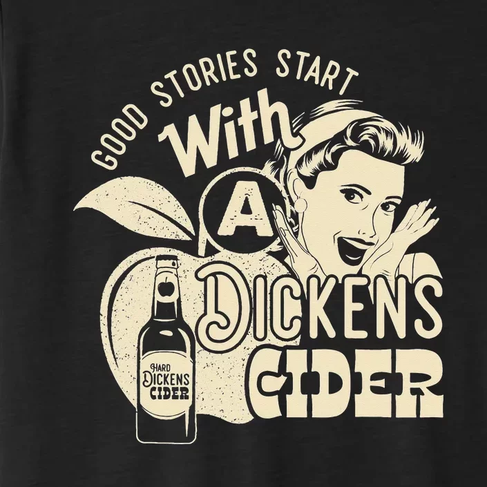 Hard Dickens Cider Whiskey And Beer Apple Humor ChromaSoft Performance T-Shirt