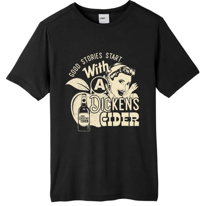 Hard Dickens Cider Whiskey And Beer Apple Humor ChromaSoft Performance T-Shirt