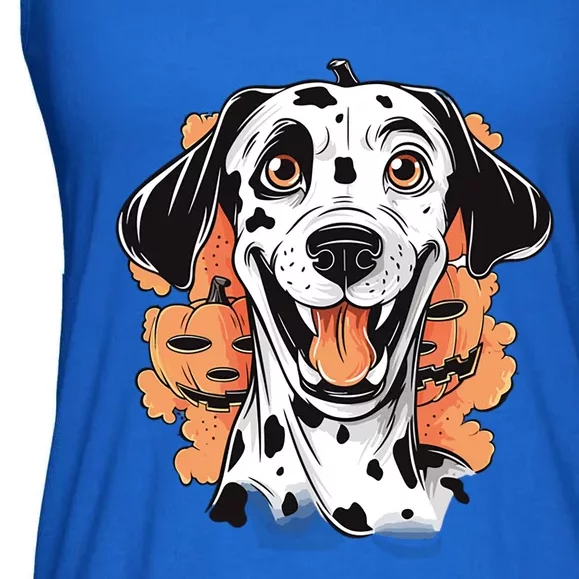 Halloween Dog Costume Design Scary Dalmatian Meaningful Gift Ladies Essential Flowy Tank