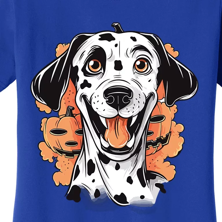 Halloween Dog Costume Design Scary Dalmatian Meaningful Gift Women's T-Shirt