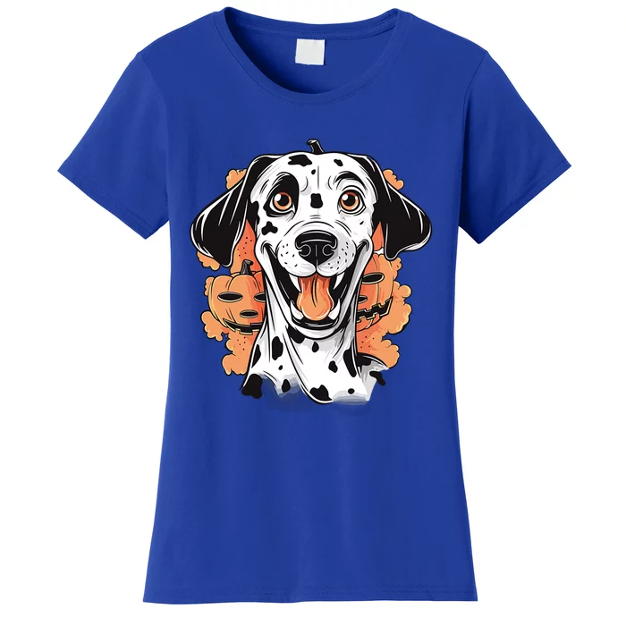 Halloween Dog Costume Design Scary Dalmatian Meaningful Gift Women's T-Shirt