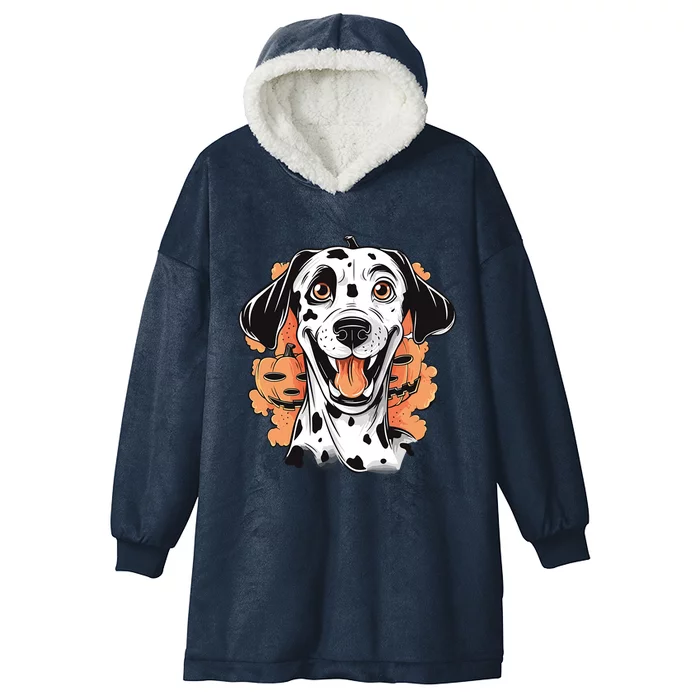 Halloween Dog Costume Design Scary Dalmatian Meaningful Gift Hooded Wearable Blanket