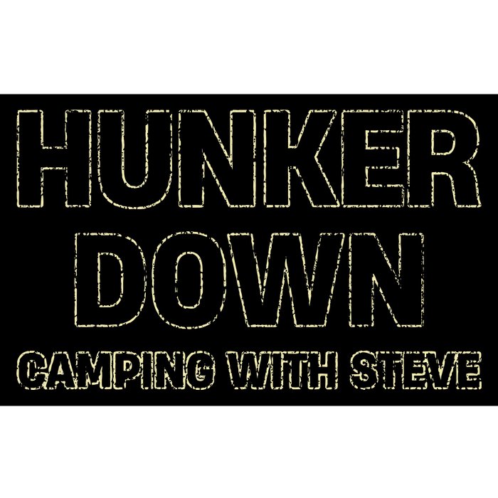 Hunker Down Camping With Steve Simple Graphic Bumper Sticker