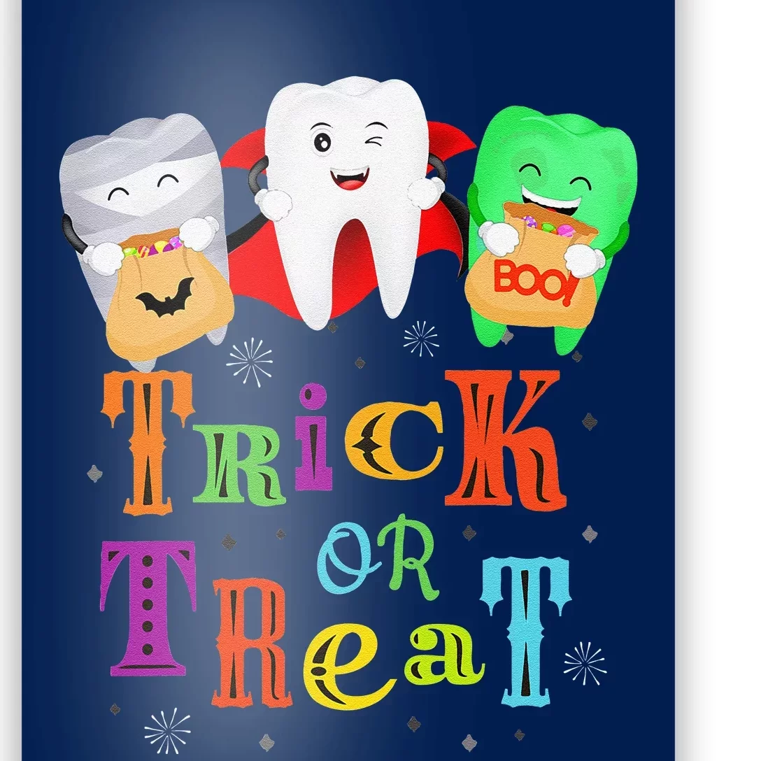 Halloween Dental Costume Funnyth Squad Dentist Poster