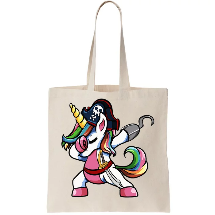 Halloween Dabbing Cute Pirate Unicorn Tote Bag