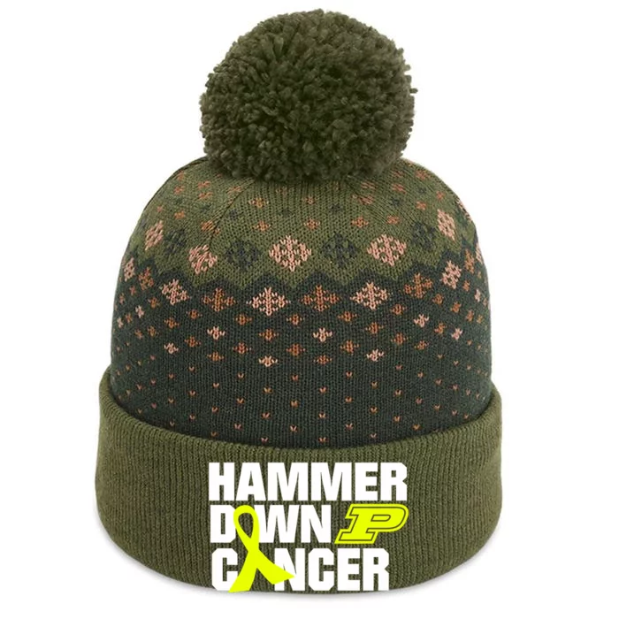 Hammer Down Cancer The Baniff Cuffed Pom Beanie