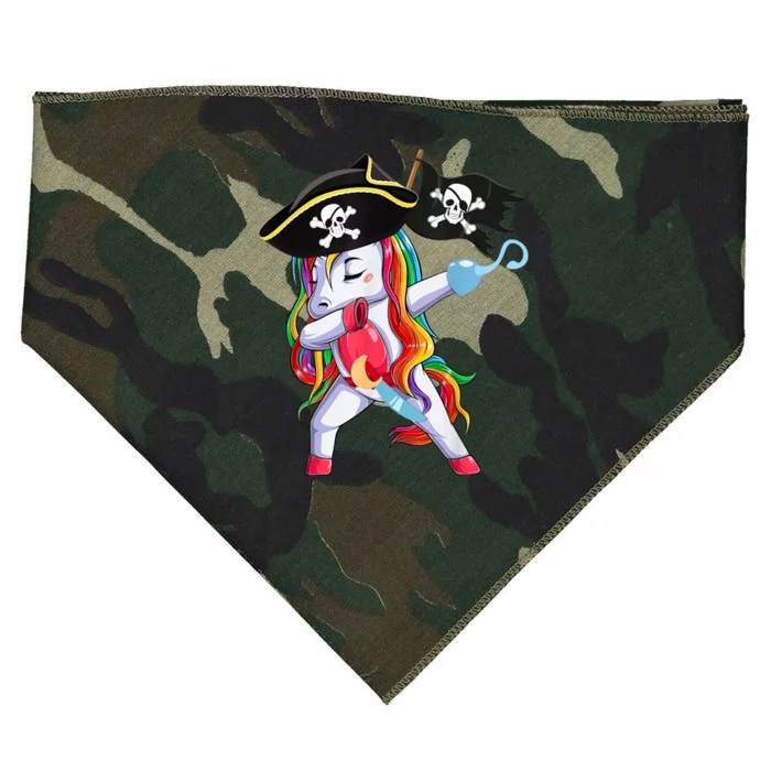 Halloween Dabbing Cute Pirate Unicorn USA-Made Doggie Bandana