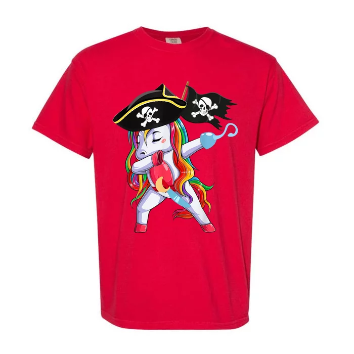 Halloween Dabbing Cute Pirate Unicorn Garment-Dyed Heavyweight T-Shirt