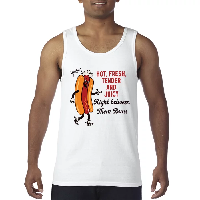 Hot Dog Cowboy Tank Top