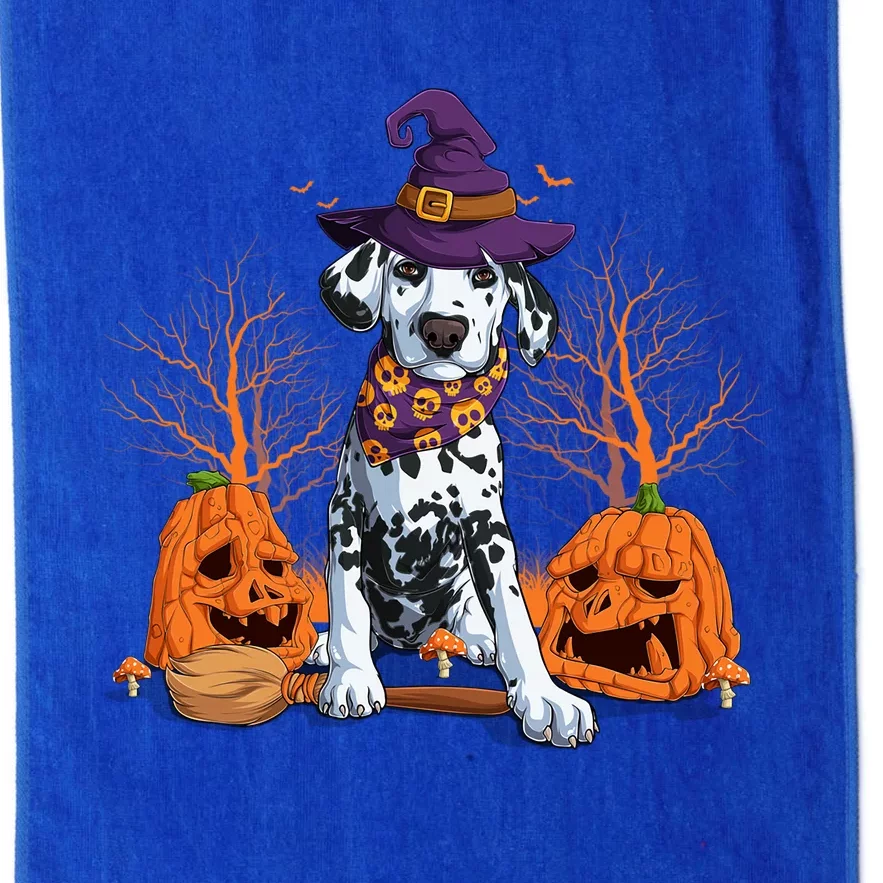 Halloween Dalmatian Costume Pumpkin Dog Dalmatian Owner Gift Platinum Collection Golf Towel