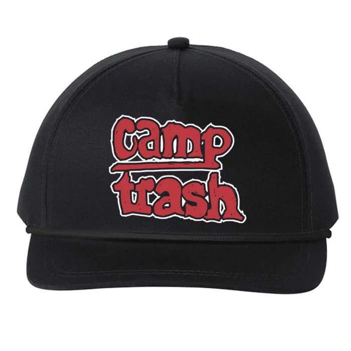 Hand Drawn Camp Trash Snapback Five-Panel Rope Hat