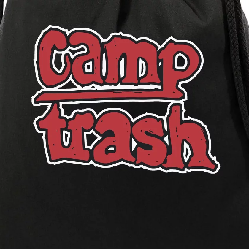 Hand Drawn Camp Trash Drawstring Bag