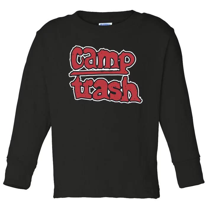 Hand Drawn Camp Trash Toddler Long Sleeve Shirt