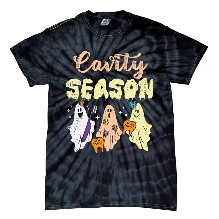 Halloween Dentist Cavity Season Dental Costume Tie-Dye T-Shirt