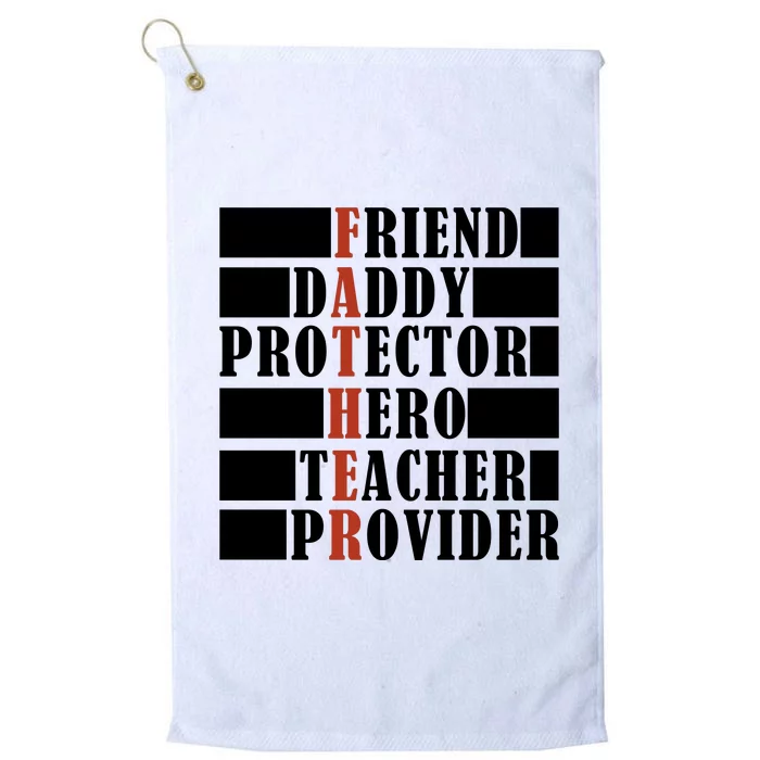 Hero Daddy Celebrating FatherS Day Platinum Collection Golf Towel