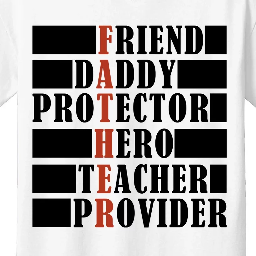 Hero Daddy Celebrating FatherS Day Kids T-Shirt