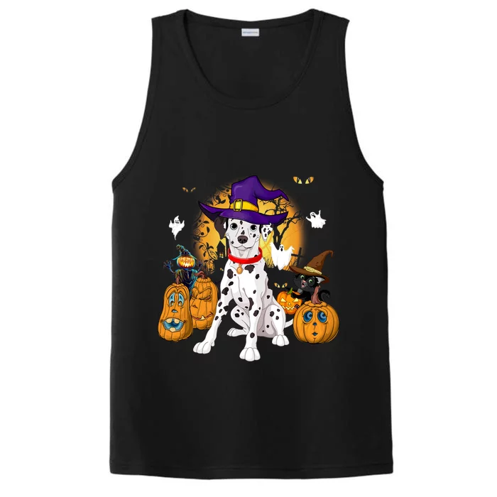 Halloween Dalmatian Costume Pumpkin Dog Dalmatian Owner Meaningful Gift Performance Tank