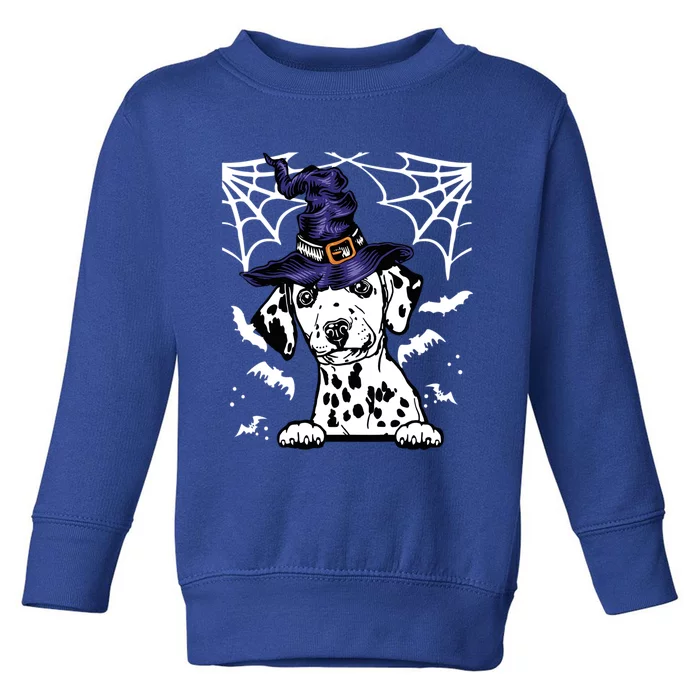 Halloween Dog Costume Design Spooky Dalmatian Gift Toddler Sweatshirt